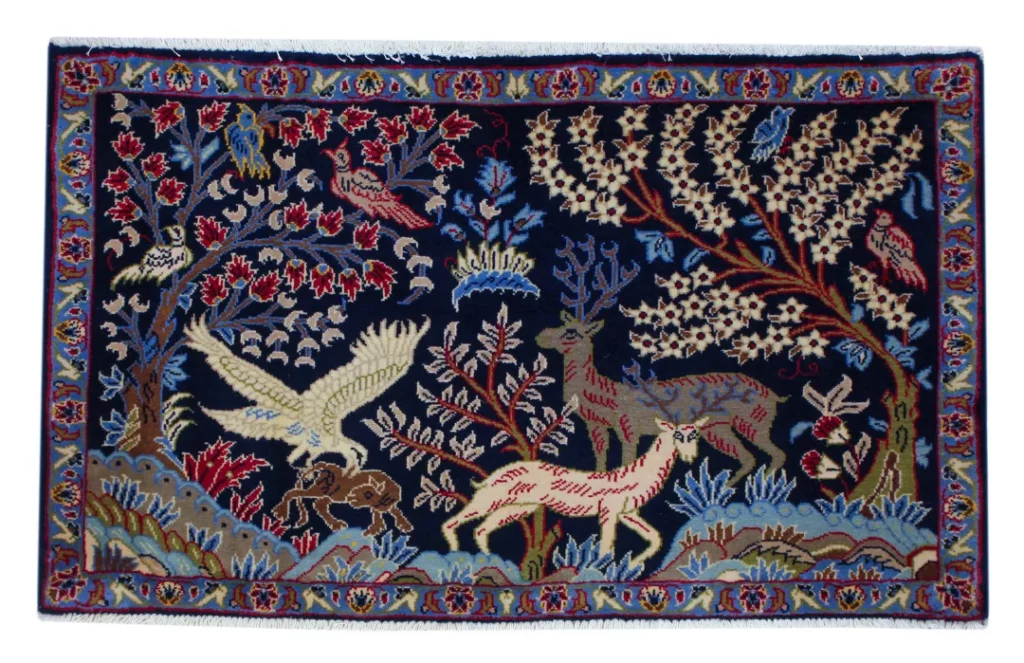 Perserteppich Keshan 112 x 67 cm Wolle handgeknüpft