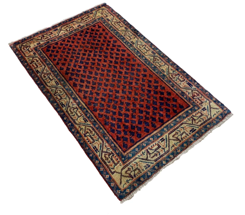 hamadan-teppich-126x80-cm-100000-knoten-handgeknupft-orientteppich-2 Perserteppich Hamadan 126 x 80 cm Wolle handgeknüpft
