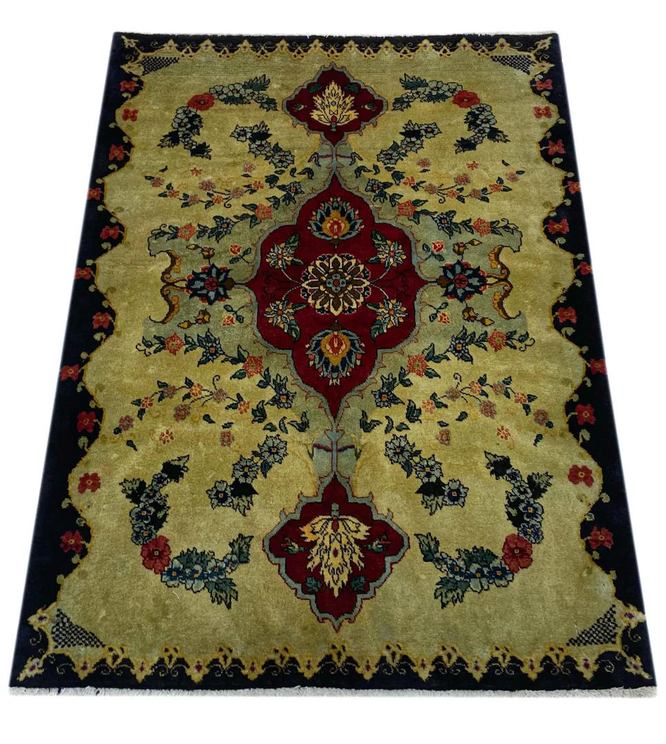 Perserteppich Keshan 115x80 cm Schafwolle handgeknüpft