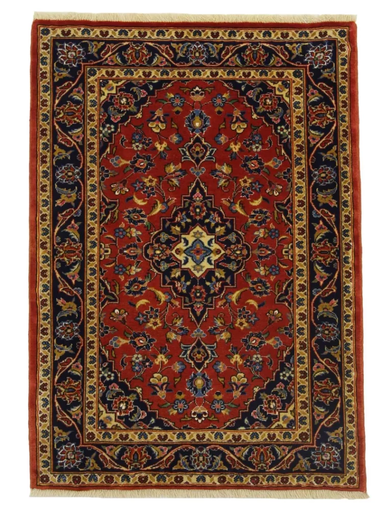 Perserteppich Keshan 133 x 96 cm Wolle handgeknüpft