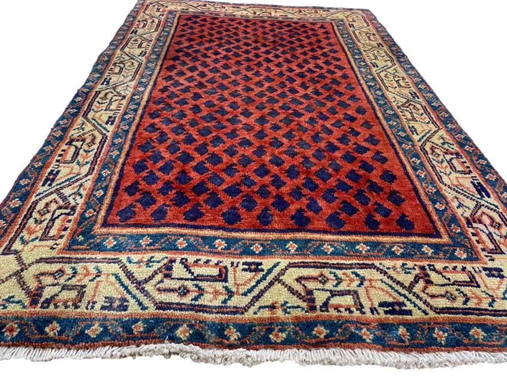 hamadan-teppich-126x80-cm-100000-knoten-handgeknupft-orientteppich-4 Perserteppich Hamadan 126 x 80 cm Wolle handgeknüpft