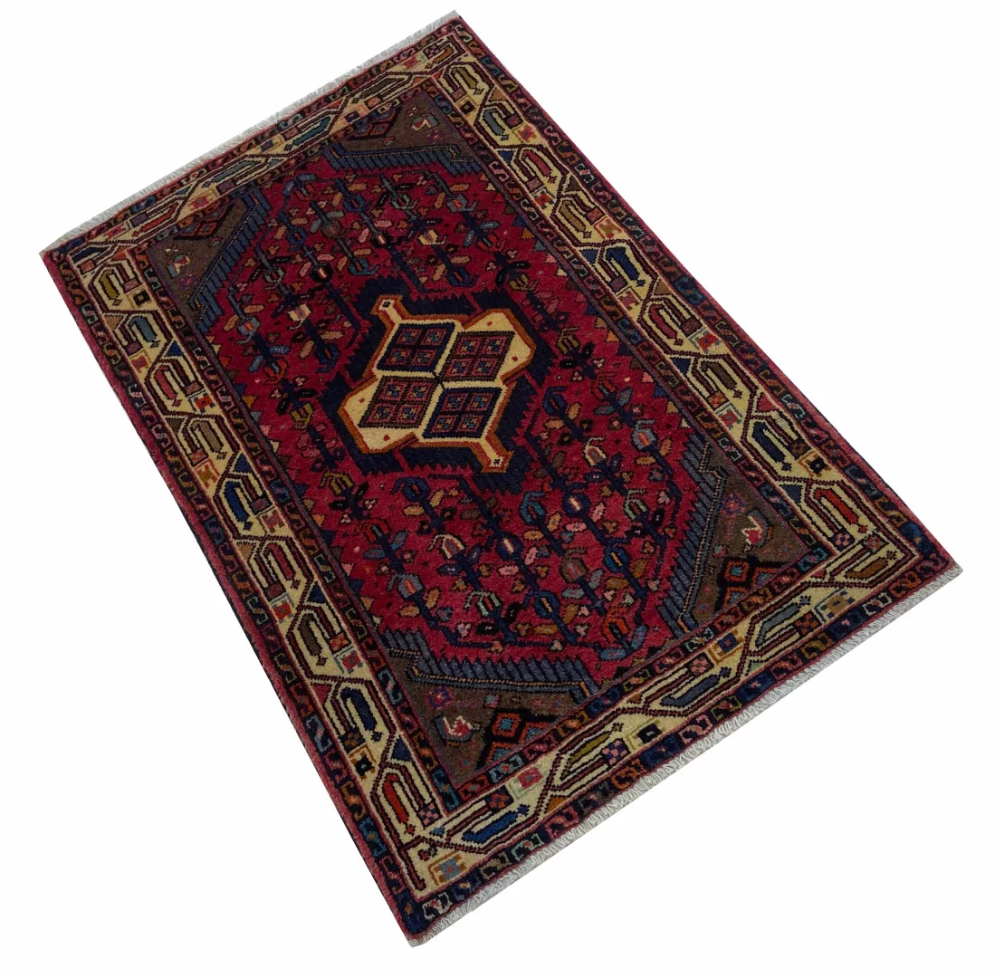 hamadan-teppich-127x82-cm-100000-knoten-handgeknupft-fur-teppiche-2 Perserteppich Hamadan 127 x 82 cm Wolle handgeknüpft