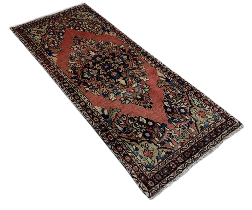 Perserteppich Hamadan 130 x 56 cm Wolle handgeknüpft