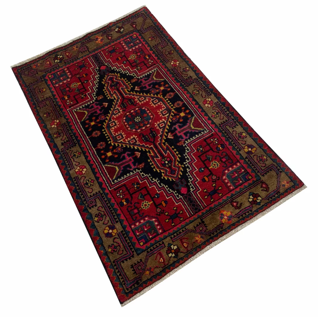 Perserteppich Hamadan 130 x 82 cm Wolle handgeknüpft