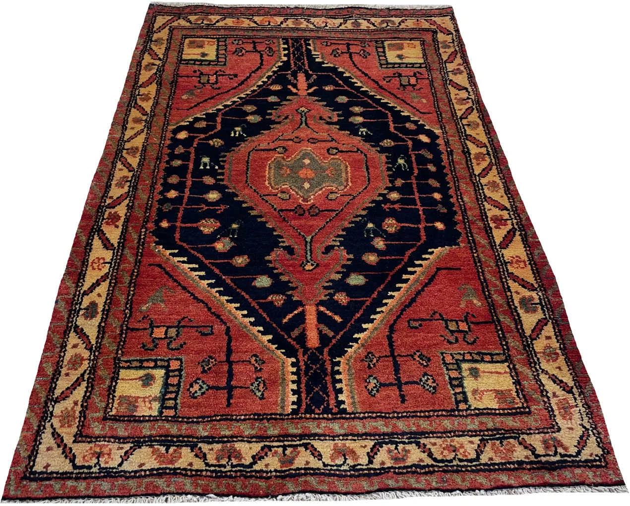 Perserteppich Hamadan 130 x 88 cm Wolle handgeknüpft
