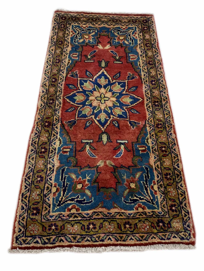 hamadan-teppich-135x61-cm-100-350000-knoten-handgeknupft-fur-teppiche-1 Perserteppich Hamadan 135 x 61 cm Wolle handgeknüpft