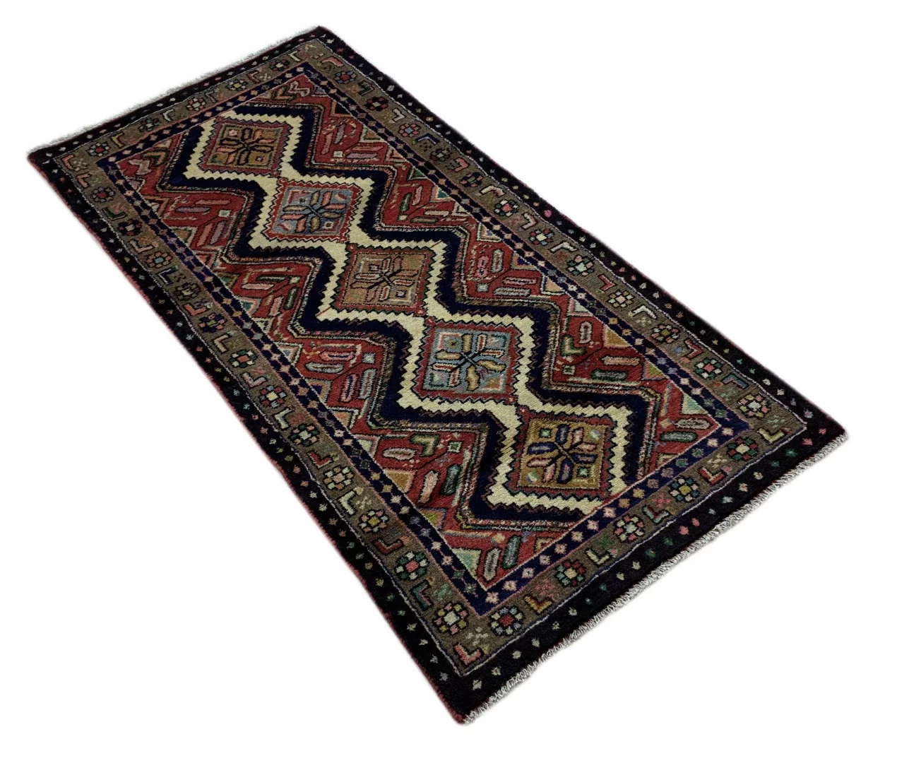 Perserteppich Hamadan 136 x 70 cm Wolle handgeknüpft