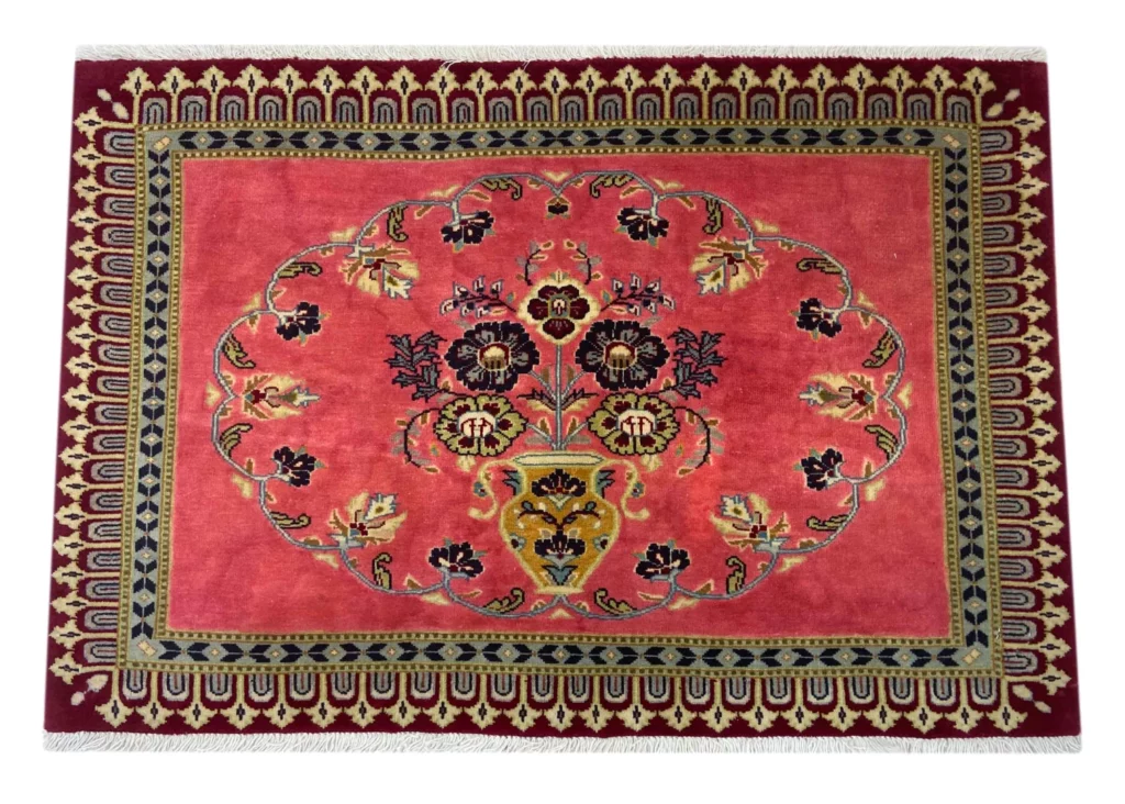 Perserteppich Keshan 66 x 96 cm Schafwolle handgeknüpft