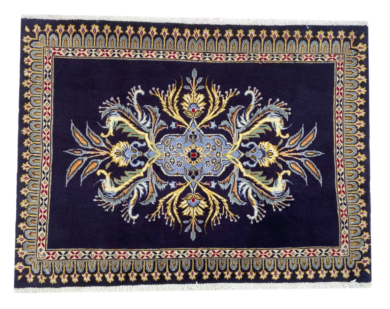 Perserteppich Keshan 72 x 97 cm Schafwolle handgeknüpft