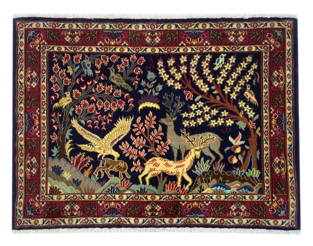 Perserteppich Keshan 70 x 98 cm Wolle handgeknüpft