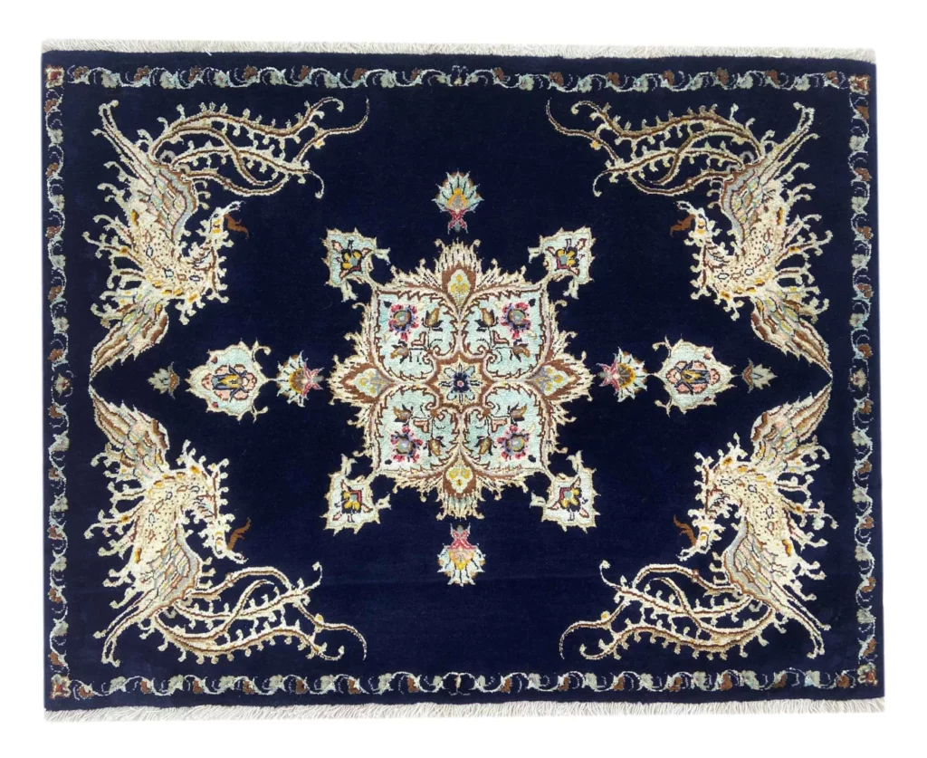 Perserteppich Keshan 83 x 106 cm Wolle handgeknüpft