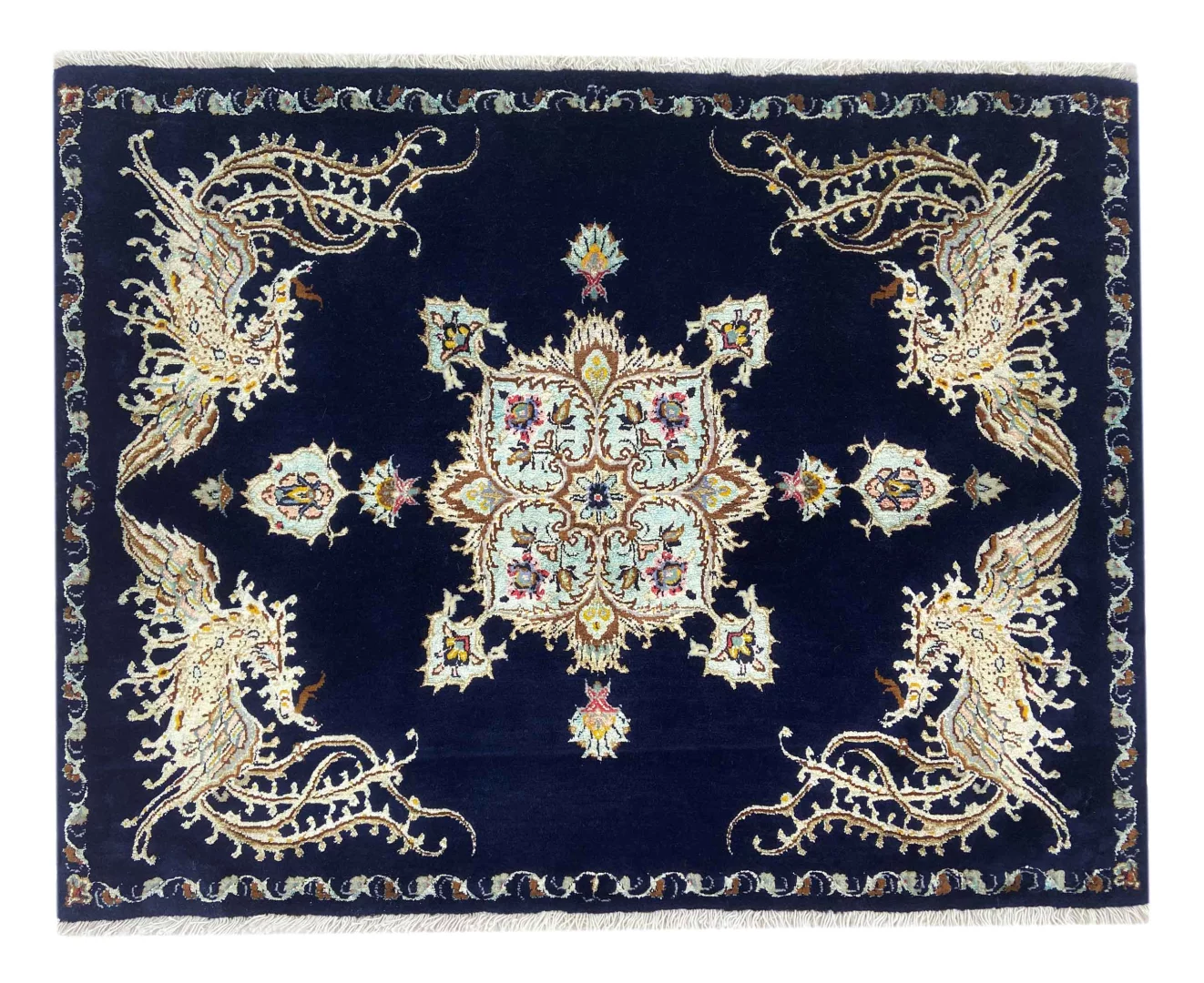 Perserteppich Keshan 83 x 106 cm Wolle handgeknüpft