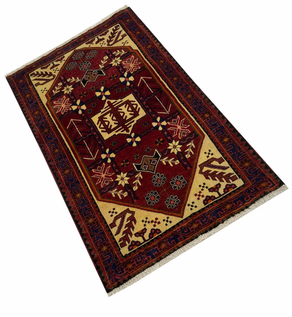 Perserteppich Hamadan 137 x 87 cm Wolle handgeknüpft