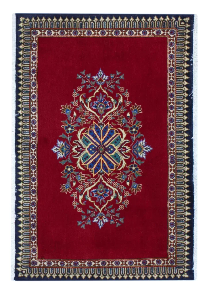 Perserteppich Keshan 98 x 65 cm Schafwolle handgeknüpft