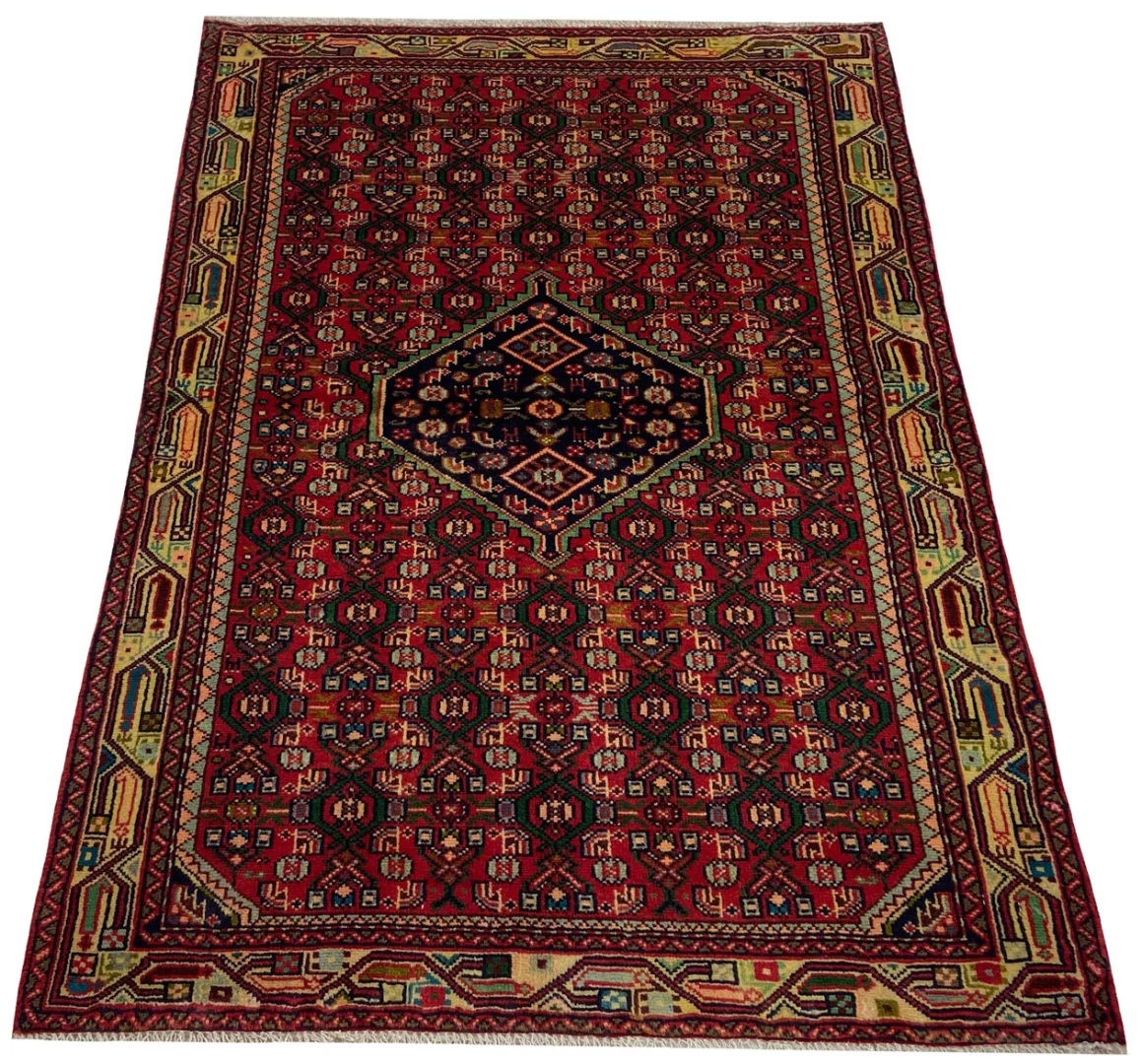 Perserteppich Hamadan 140 x 100 cm Wolle handgeknüpft