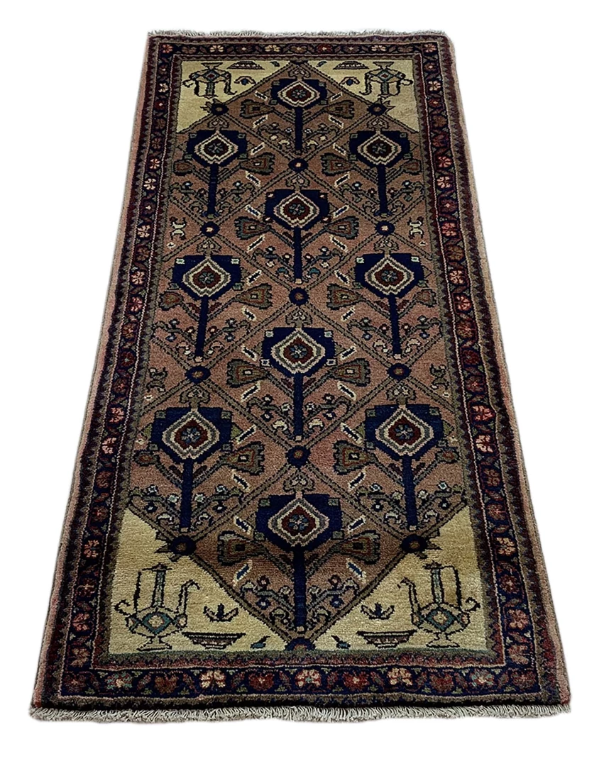 Perserteppich Hamadan 140 x 65 cm Wolle handgeknüpft