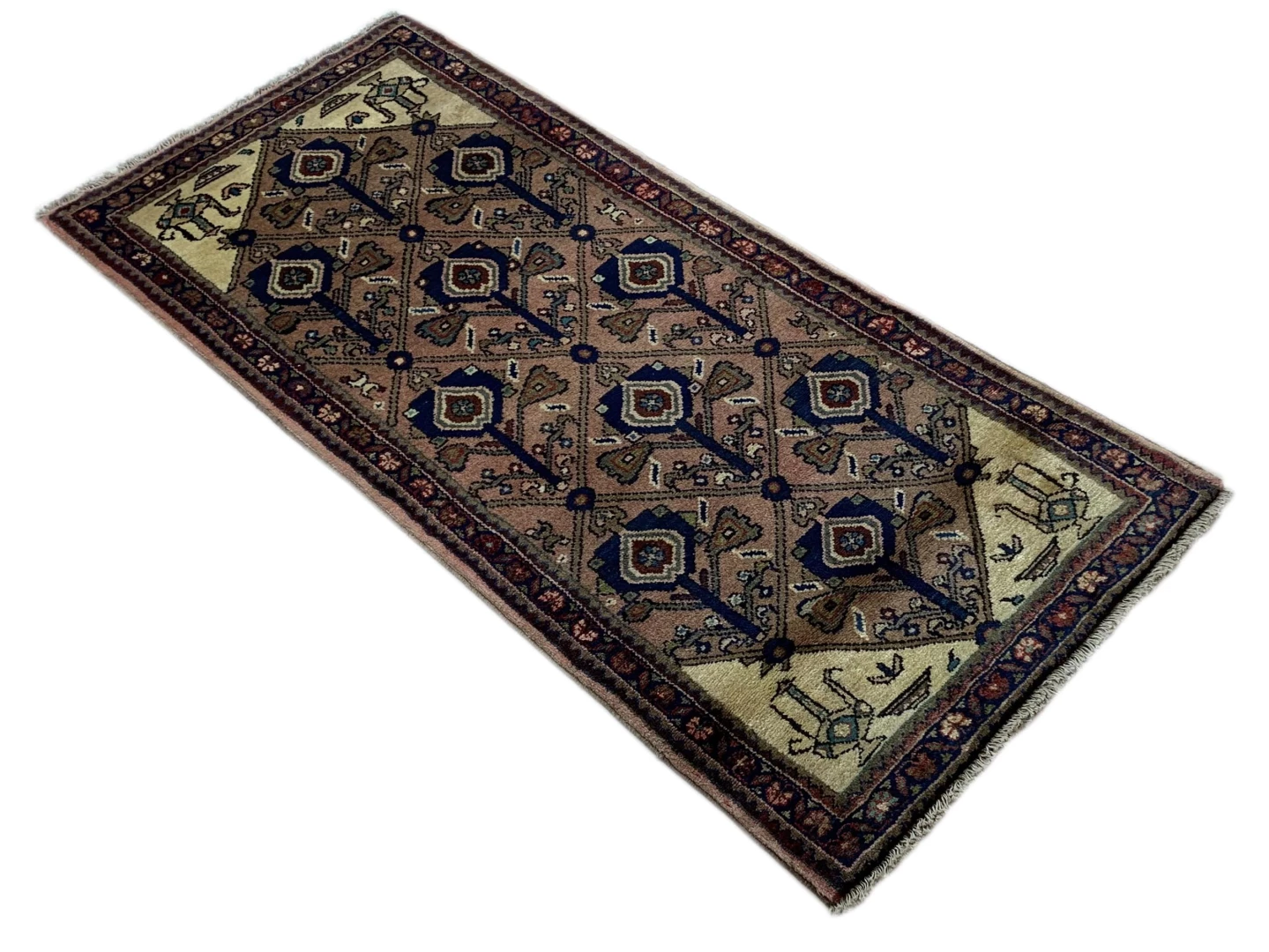 Perserteppich Hamadan 140 x 65 cm Wolle handgeknüpft