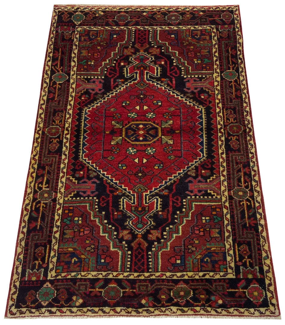 Perserteppich Hamadan 140 x 90 cm Wolle handgeknüpft