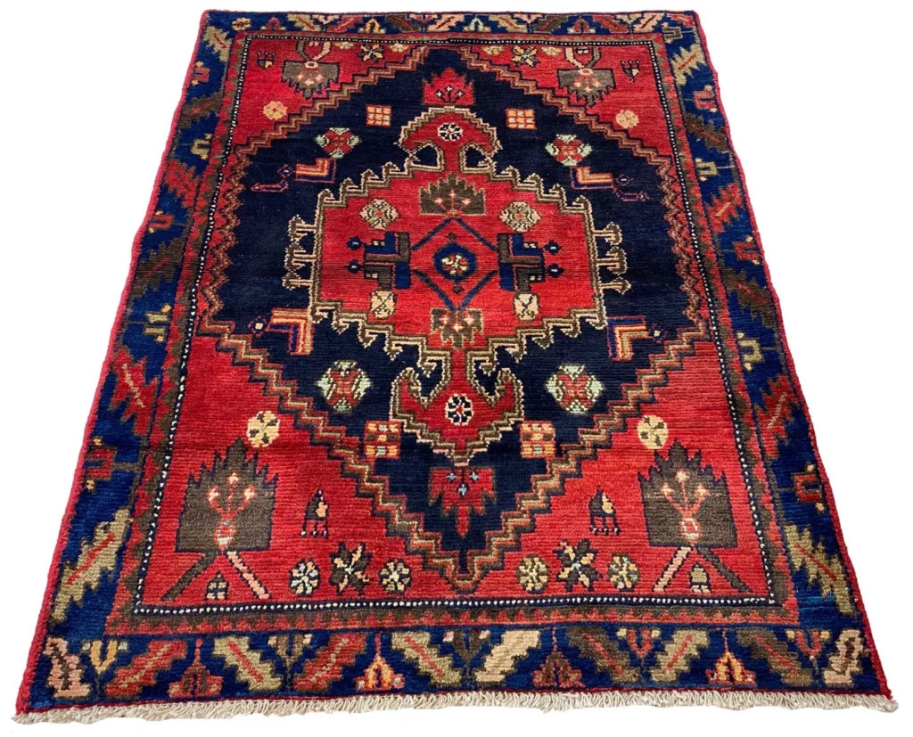 Perserteppich Hamadan 142 x 105 cm Wolle handgeknüpft