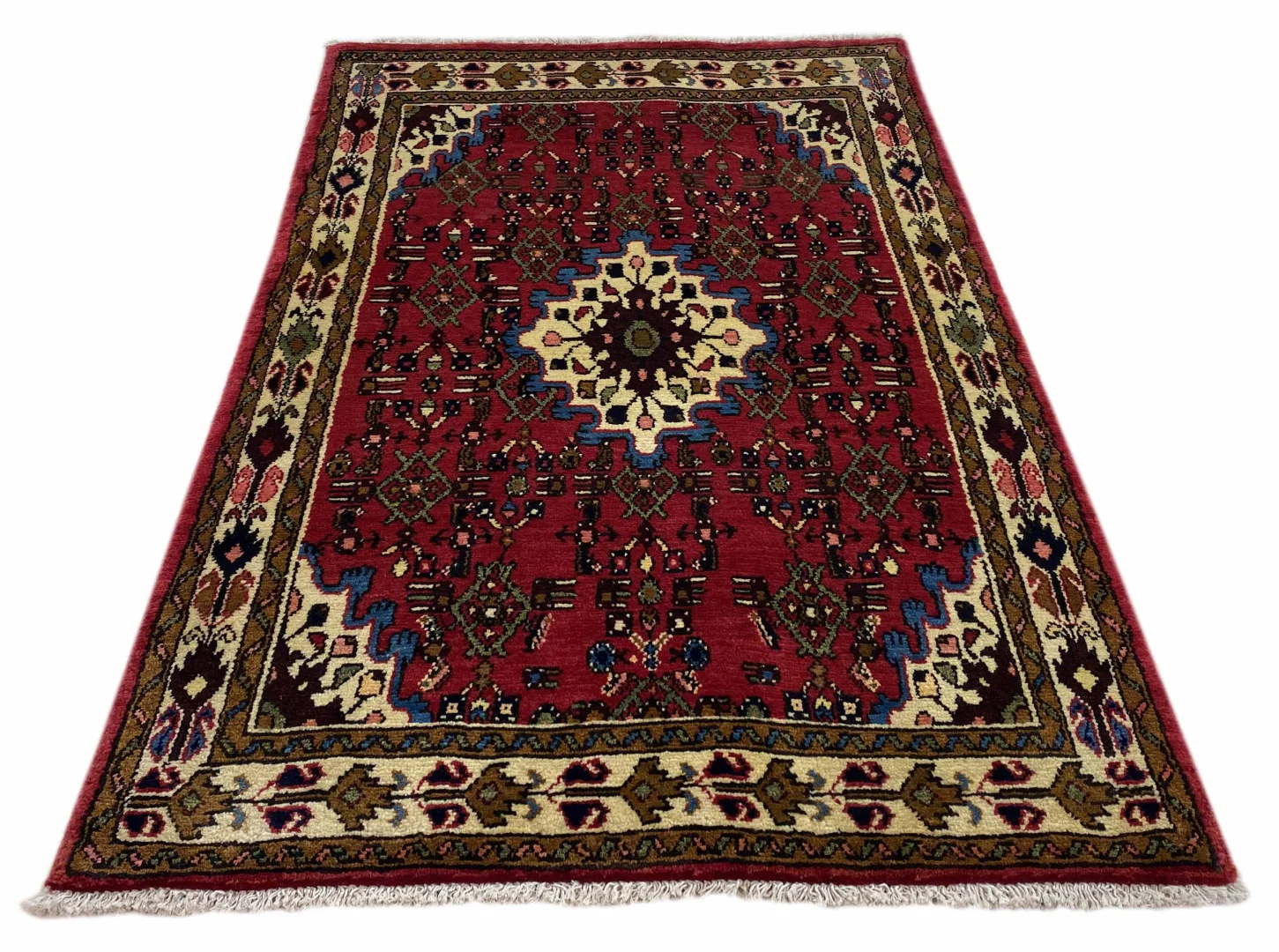 hamadan-teppich-143x98-cm-100000-knoten-m-handgeknupft-orientteppich-1 Perserteppich Hamadan 143 x 98 cm Wolle handgeknüpft