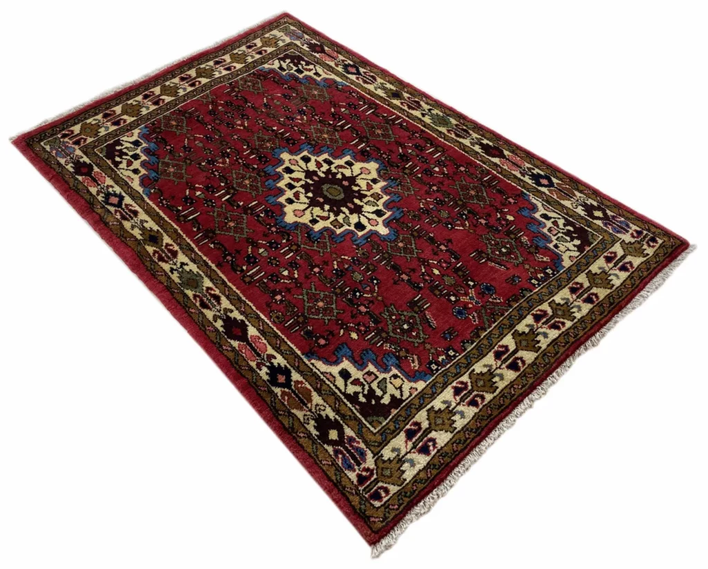 hamadan-teppich-143x98-cm-100000-knoten-m-handgeknupft-orientteppich-2 Perserteppich Hamadan 143 x 98 cm Wolle handgeknüpft