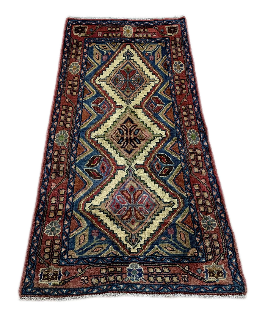 Perserteppich Hamadan 148 x 73 cm Wolle handgeknüpft