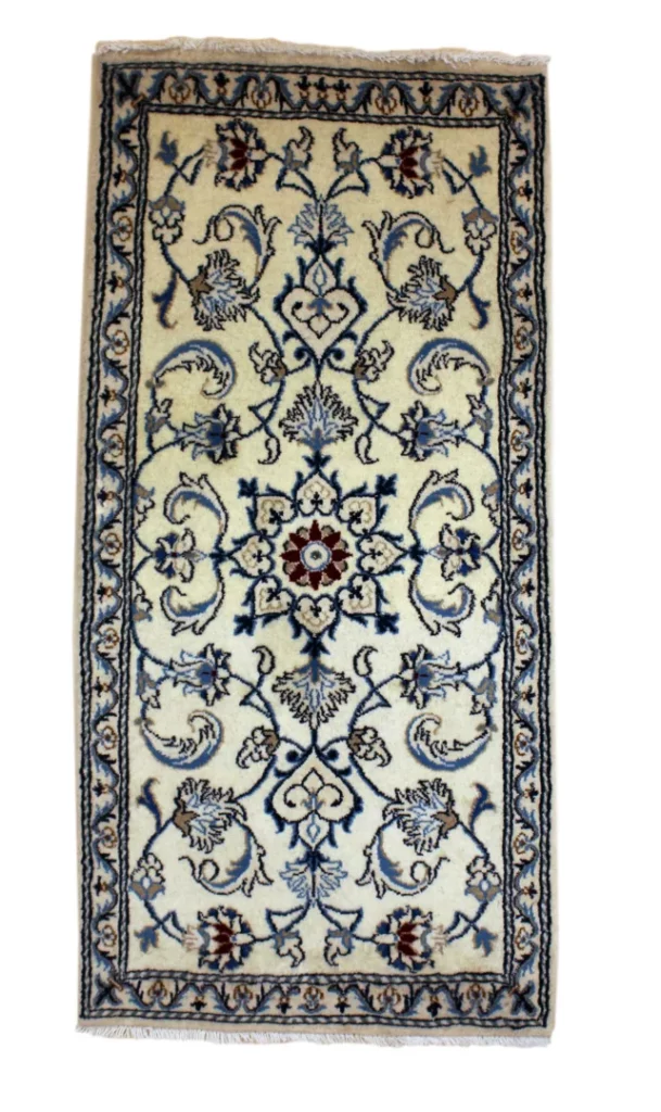 Perserteppich Nain 150 x 70 cm Wolle Seide handgeknüpft