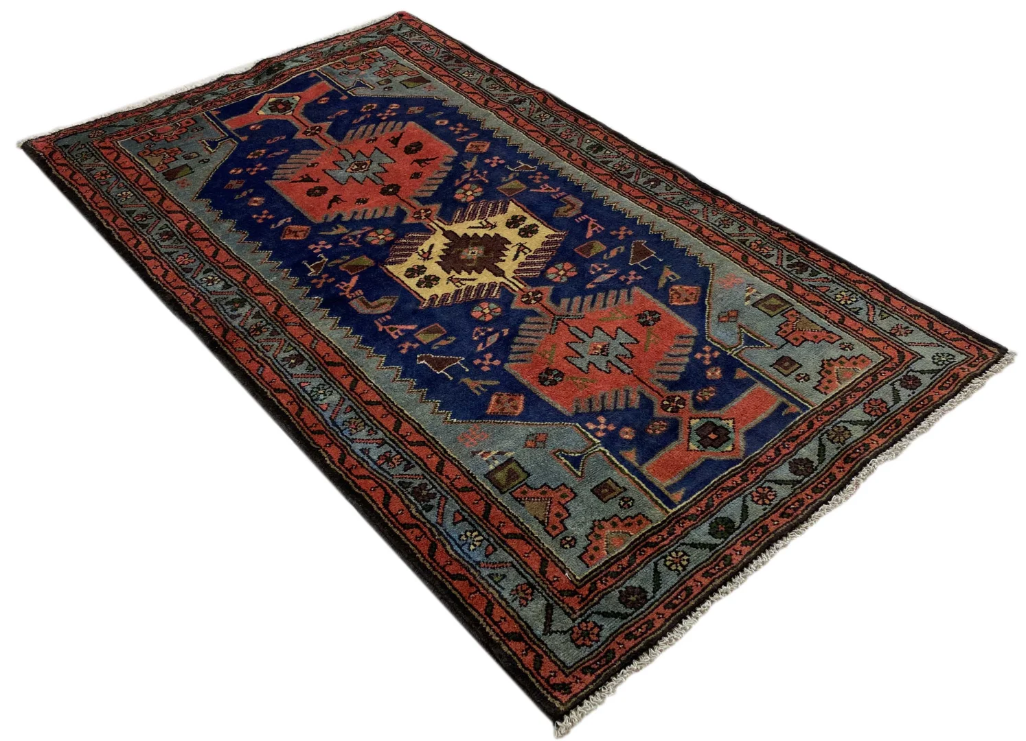 Perserteppich Hamadan 156 x 93 cm Wolle handgeknüpft