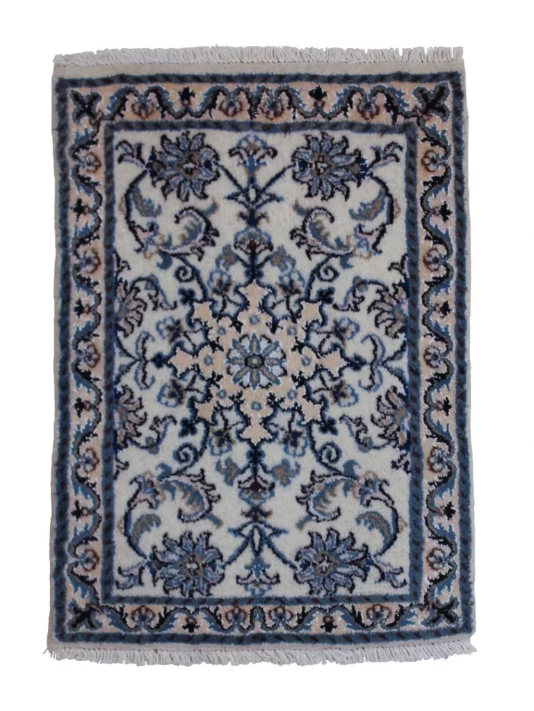eleganter-nain-teppich-90-x-60-cm-4-lah-handgeknupft-fur-teppiche Perserteppich Nain 90 x 60 cm Wolle handgeknüpft