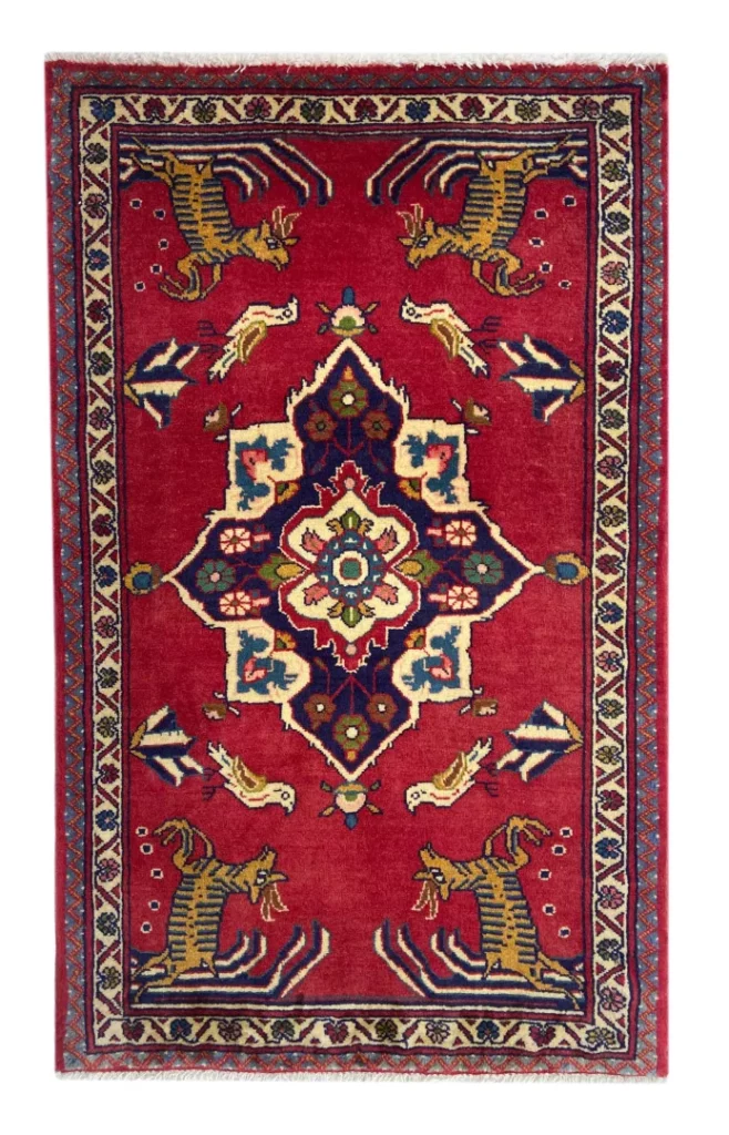 Perserteppich Sarough 110 x 68 cm Wolle handgeknüpft