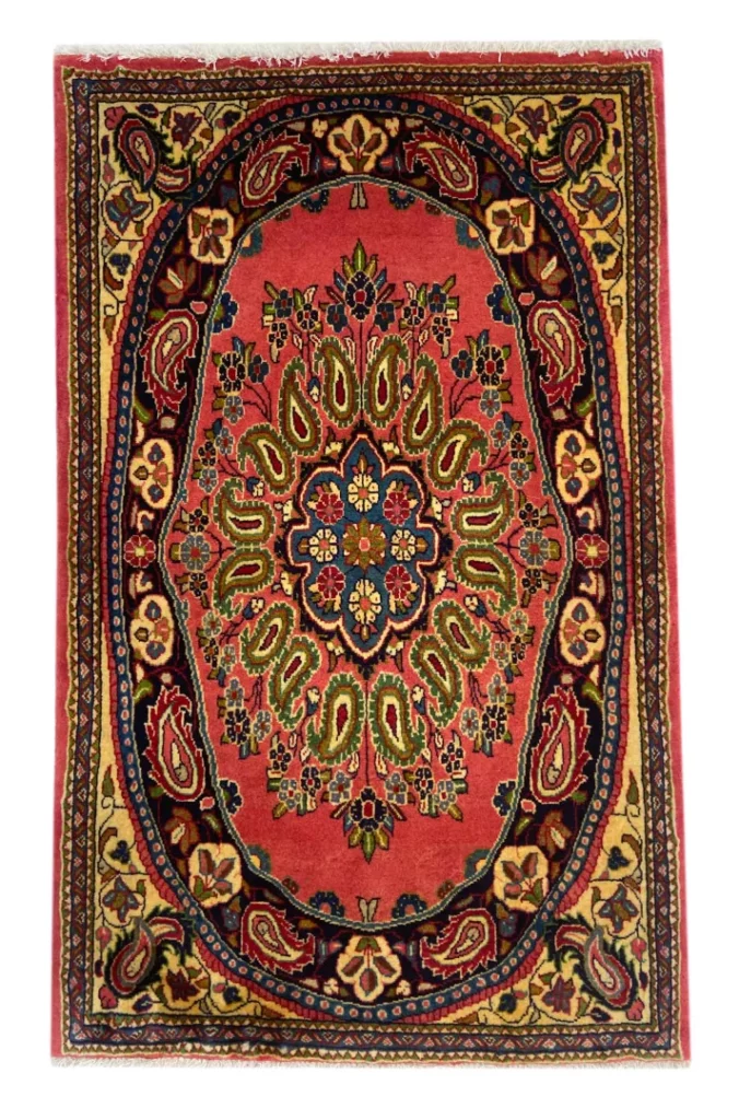 Perserteppich Sarough 115 x 73 cm Wolle handgeknüpft