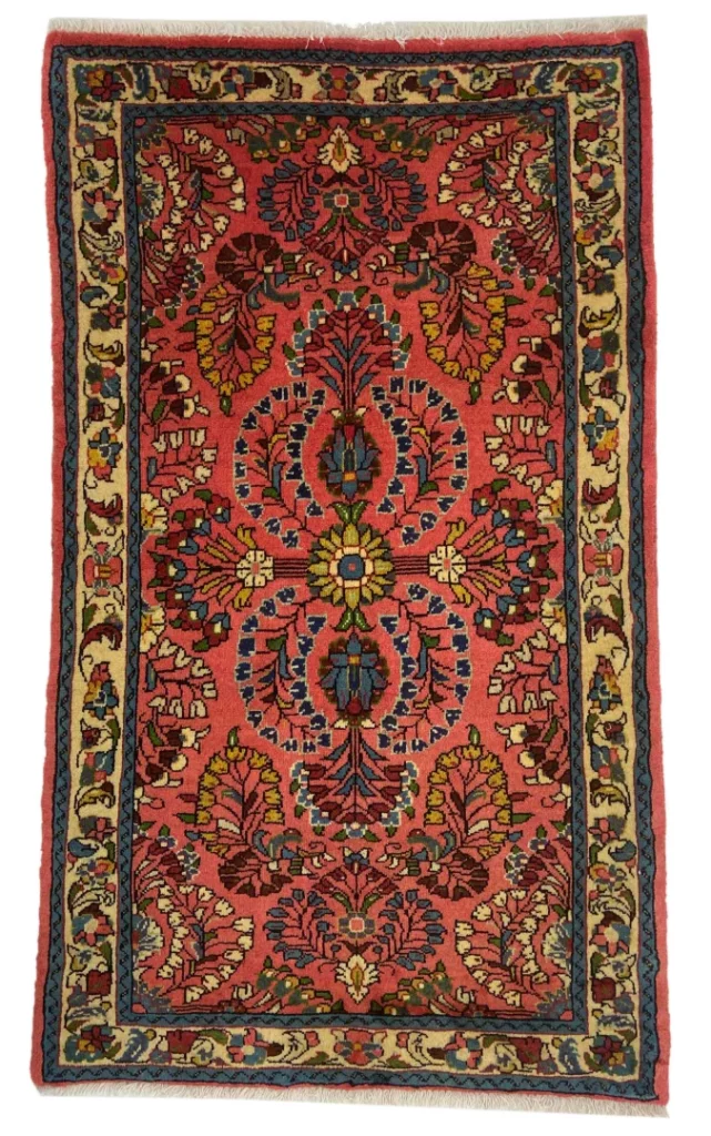 Perserteppich Sarough 118 x 69 cm Wolle handgeknüpft
