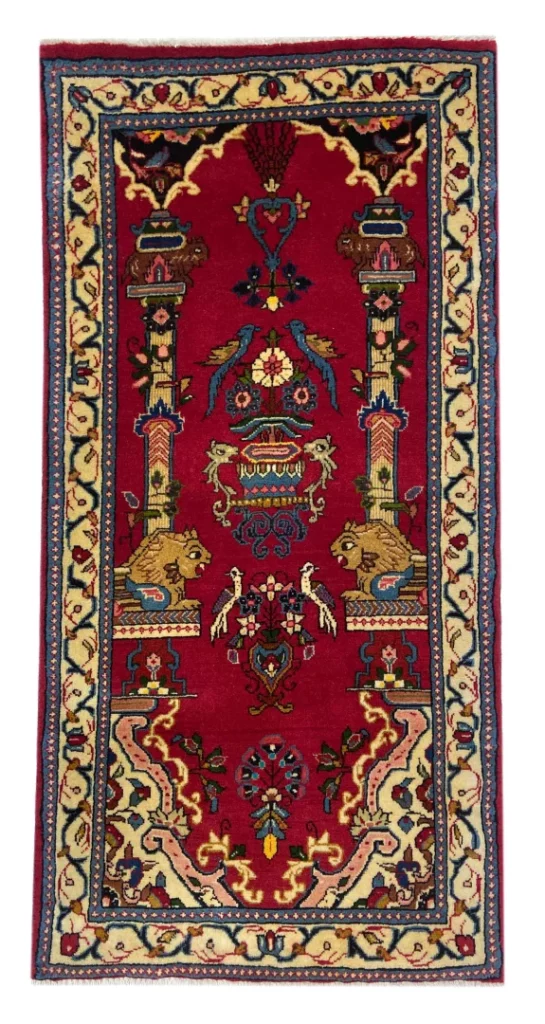 Perserteppich Sarough 120 x 60 cm Wolle handgeknüpft
