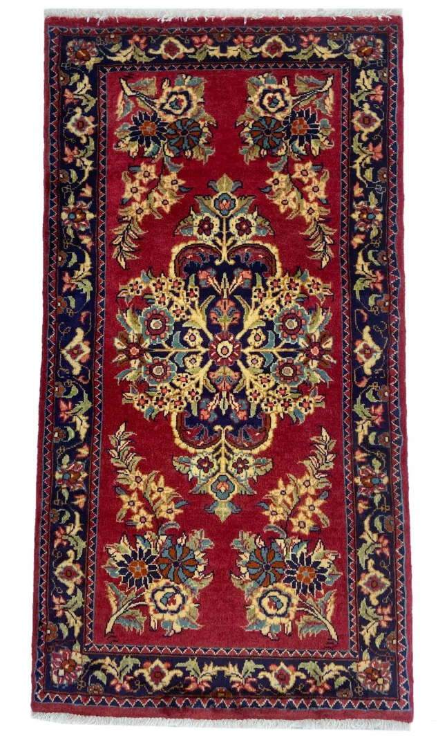 Perserteppich Sarough 123 x 65 cm Wolle handgeknüpft