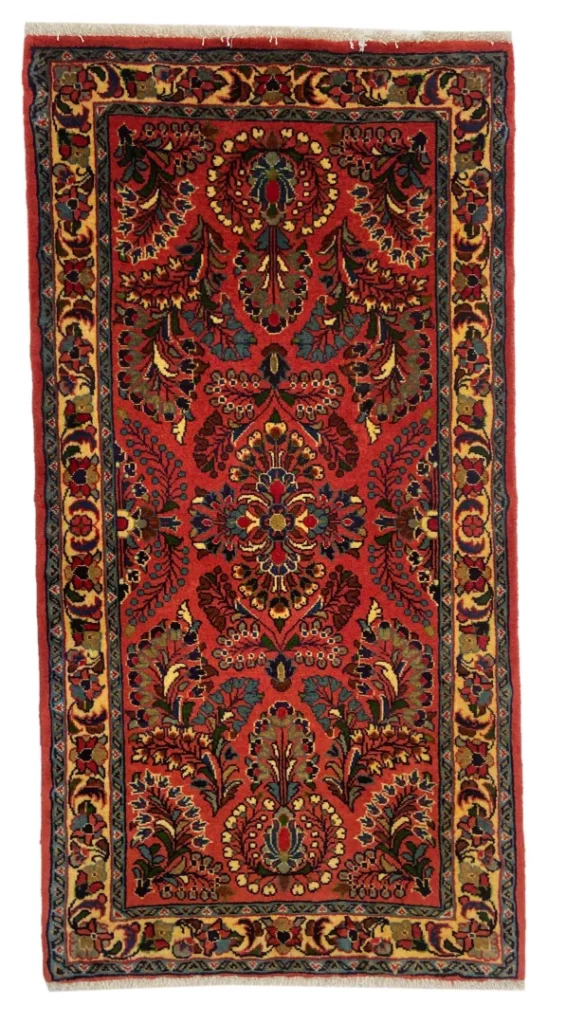 Perserteppich Sarough 125 x 66 cm Wolle handgeknüpft