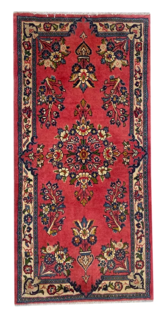 Perserteppich Sarough 125 x 62 cm Wolle handgeknüpft