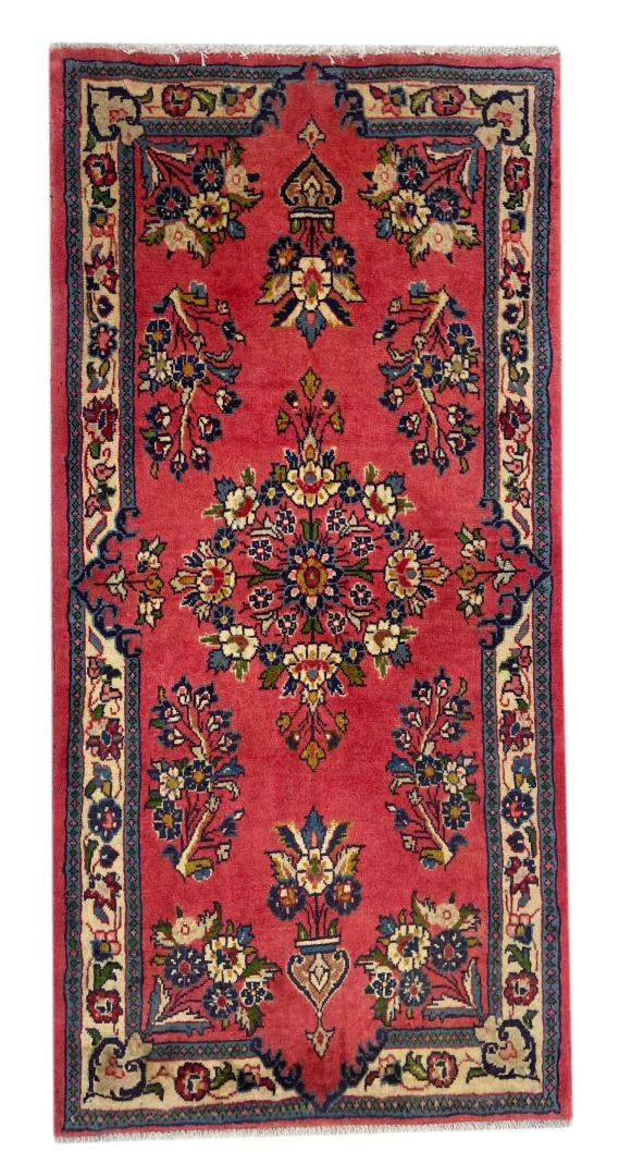 Perserteppich Sarough 125 x 62 cm Wolle handgeknüpft