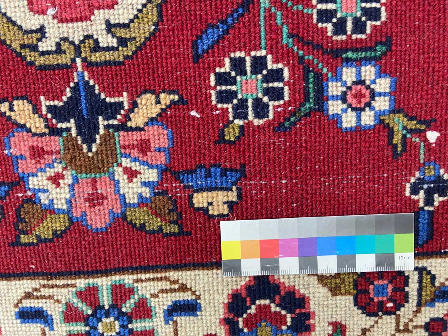 handgeknupfter-hamadan-teppich-90x73-cm-100000-knoten-orientteppich-3 Perserteppich Hamadan 90 x 73 cm Wolle handgeknüpft