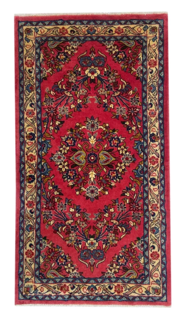 Perserteppich Sarough 126 x 69 cm Wolle handgeknüpft