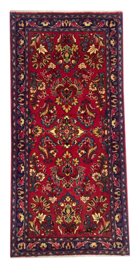 Perserteppich Sarough 128 x 62 cm Wolle handgeknüpft