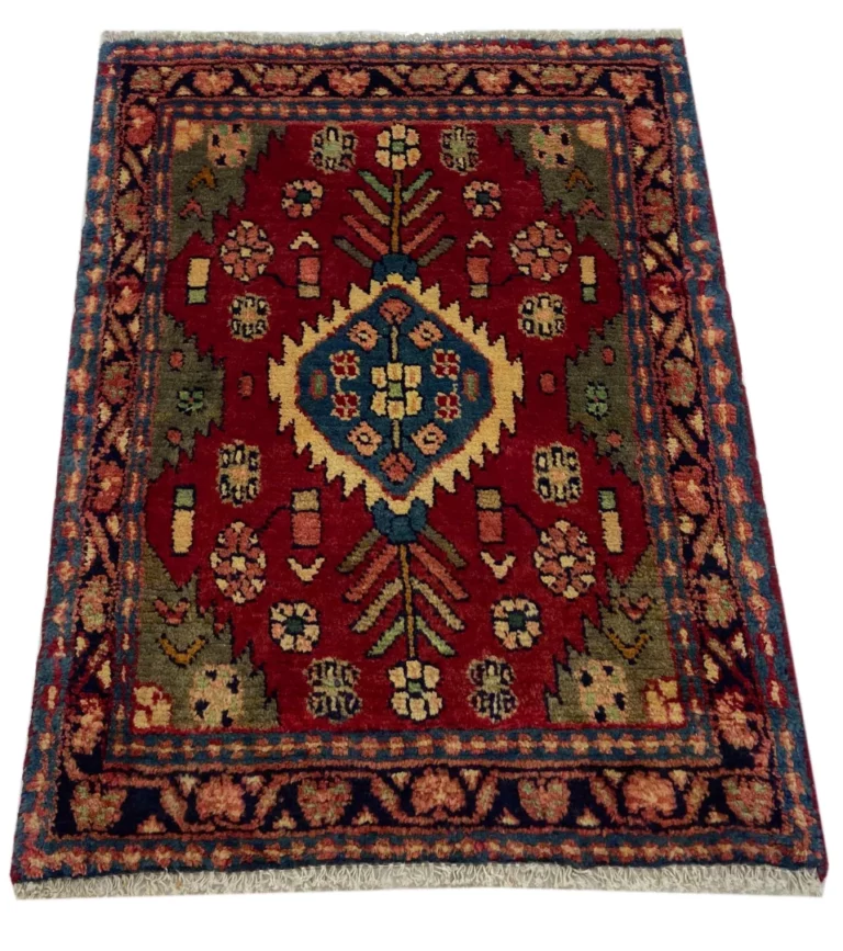 Perserteppich Hamadan 95 x 72 cm Wolle handgeknüpft