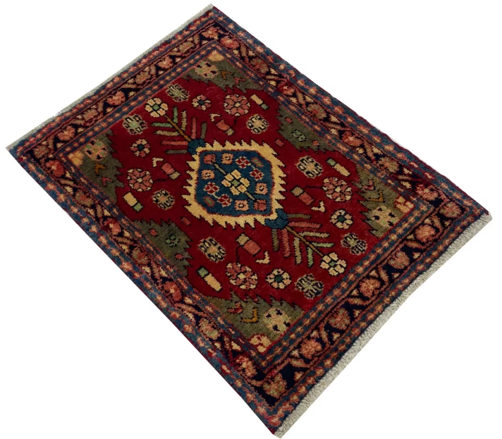 Perserteppich Hamadan 95 x 72 cm Wolle handgeknüpft