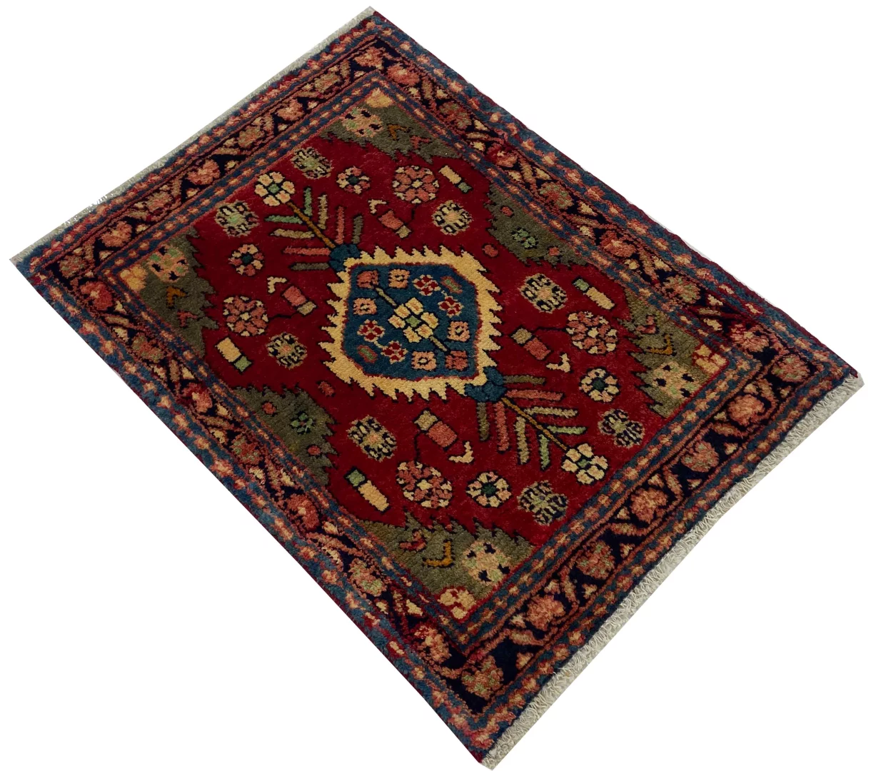 Perserteppich Hamadan 95 x 72 cm Wolle handgeknüpft