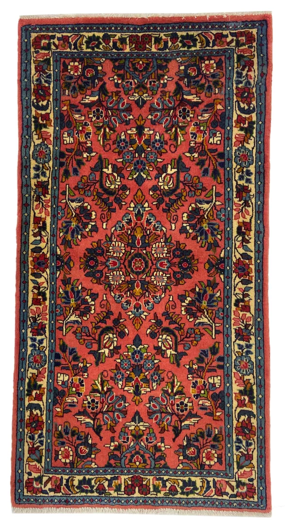 Perserteppich Sarough 130 x 69 cm Wolle handgeknüpft