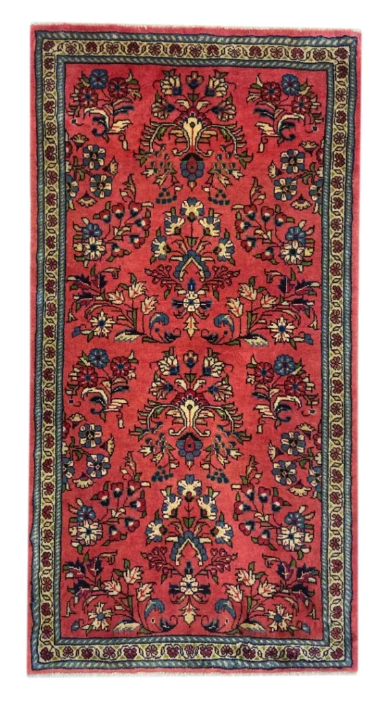 Perserteppich Sarough 130 x 69 cm Wolle handgeknüpft