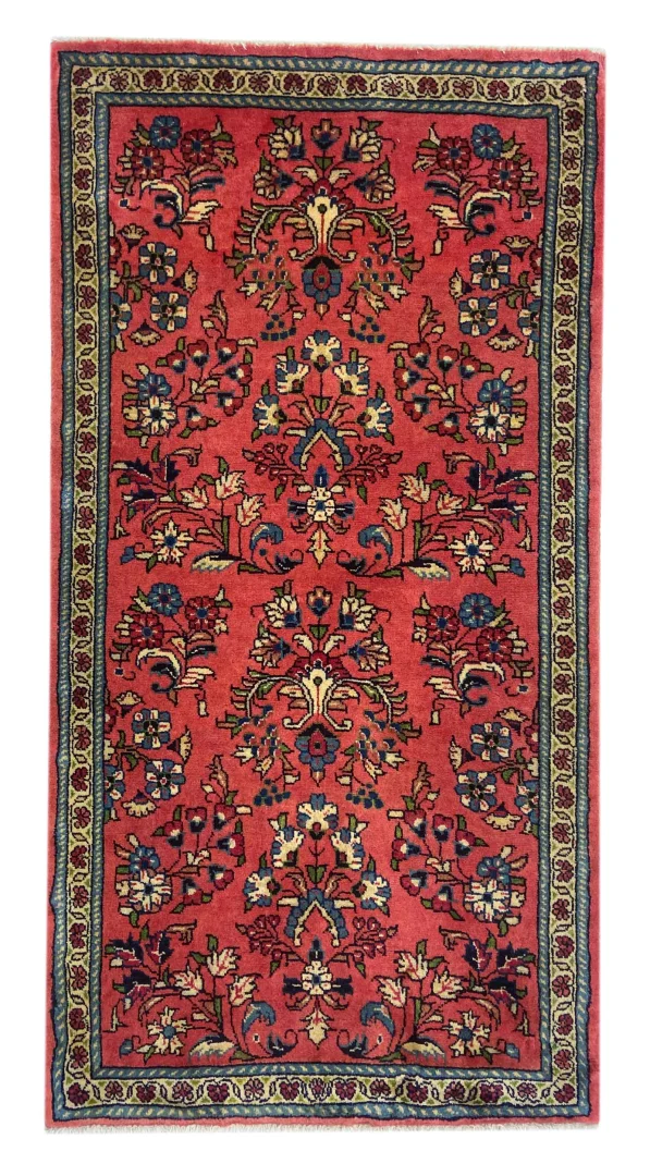 Perserteppich Sarough 130 x 69 cm Wolle handgeknüpft