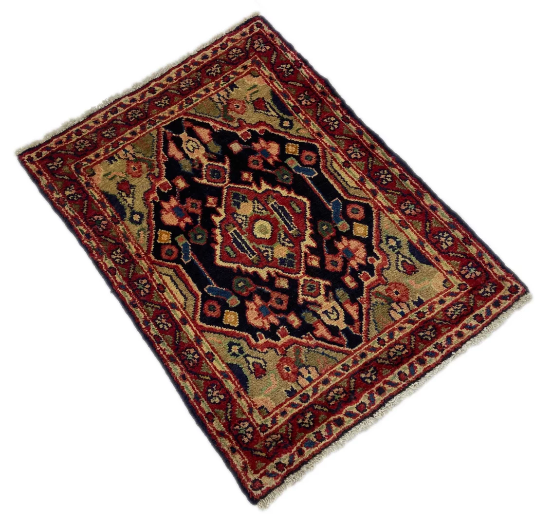 Perserteppich Hamadan 96 x 72 cm Wolle handgeknüpft