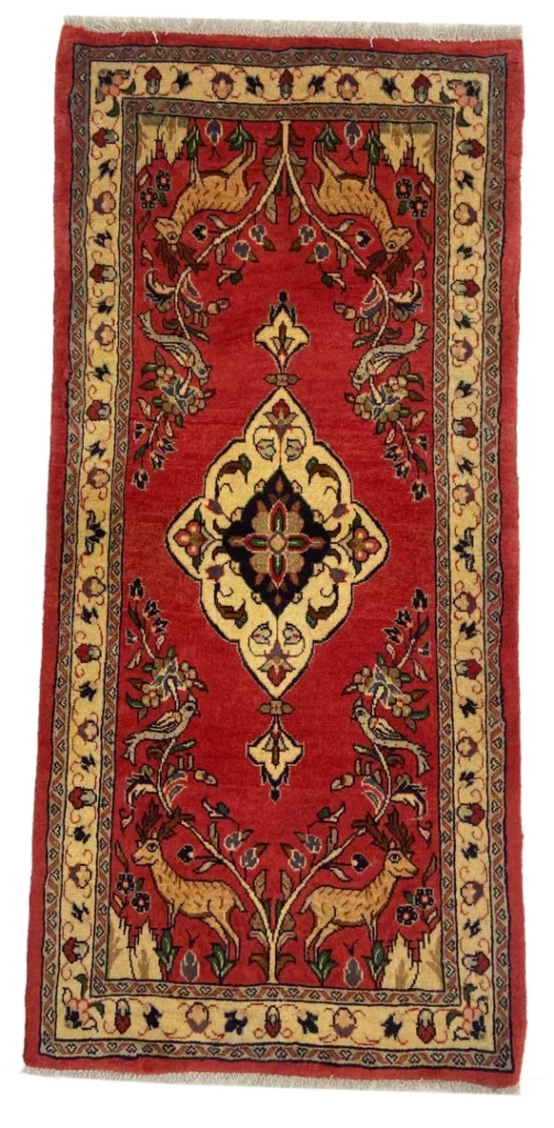 Perserteppich Sarough 132 x 62 cm Wolle handgeknüpft
