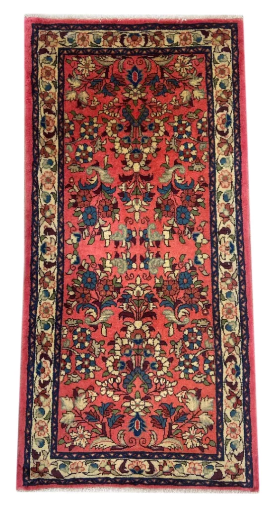 Perserteppich Sarough 132 x 66 cm Wolle handgeknüpft