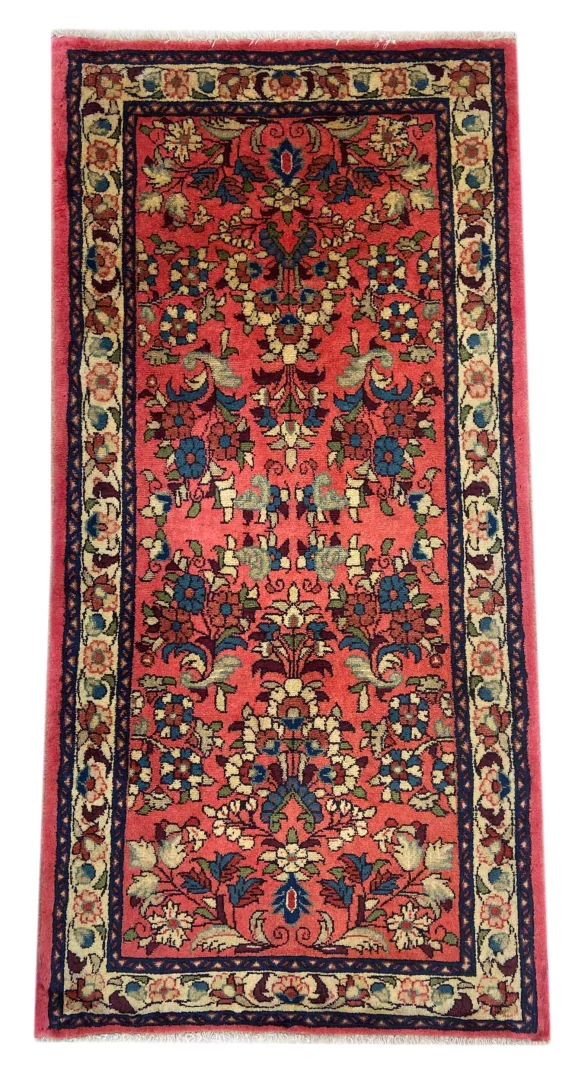 Perserteppich Sarough 132 x 66 cm Wolle handgeknüpft